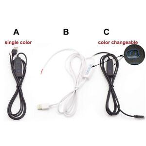 DC 5V LED Dimmer USB Port Power Supply Line Cable With ON OFF Switch Adapter