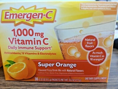 (30 PACKETS) EMERGEN-C MULTI VITAMIN POWDER ORANGE VITAMIN-C/ELECTROLYTES - Image 1 of 4
