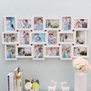 Multi Picture Frame Set with Glass Front 18-Pack Photo Wall Decor Photo Collage - Picture 1 of 12