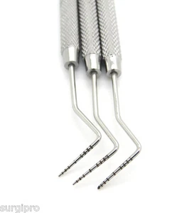 Nuevo conjunto de 3 escaladores de periodo periodontales recubiertos de color sondas dentales William - Imagen 1 de 4