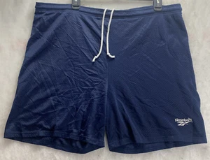 Vtg Reebok Mens Waist 38 Sz XL Blue Basketball Drawstring Mesh Shorts-Read - Picture 1 of 7