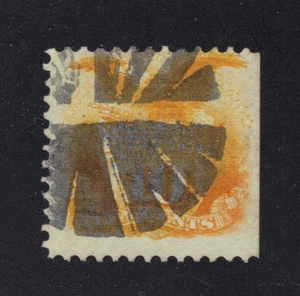 US #116 usato 10c Eagle & Shield pittorico con Waterbury Leaf fantasia annullamento - suono - Foto 1 di 2