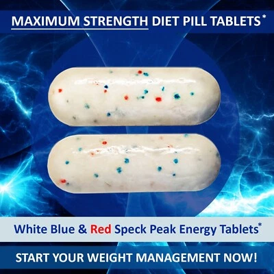 Píldoras de pérdida de peso APEX TX5 + píldoras de dieta de energía máxima 120 tabletas blancas/azules/rojas Foto 1 de 4