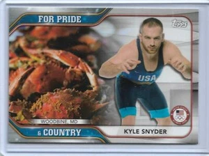 2020 TOPPS OLYMPICS KYLE SNYDER PRIDE & COUNTRY CARD ~ USA WRESTLING 2021 ~ QTY - Picture 1 of 2
