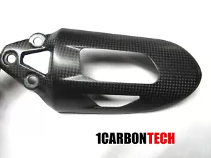DUCATI 899 959 1199 1299 CARBON FIBER SHOCK SPRING COVER MATTE FINISH - Picture 1 of 5