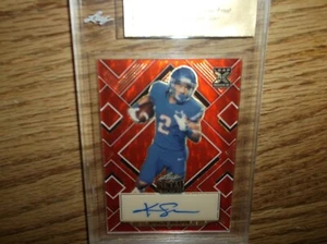 2022 LEAF METAL KHALIL SHAKIR PRE-PRODUCTION PROOF AUTO RED FLOOD PRIS GOLD 1/1 - Picture 1 of 9