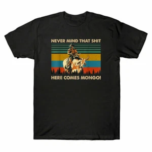 Mind ShT Blazing Men's Here Saddles Mongo Never Vintage T-Shirt That Comes Black - Picture 1 of 5
