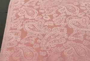 BTY Vienna Jacquard Brocade Fabric "CORAL" Paisley Polyester 46" Wide - Picture 1 of 3