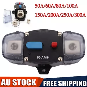 50A-300A AMP Audio Circuit Breaker Fuse Reset Switch 12V DC Car 2 Poles Blocks - Picture 1 of 15