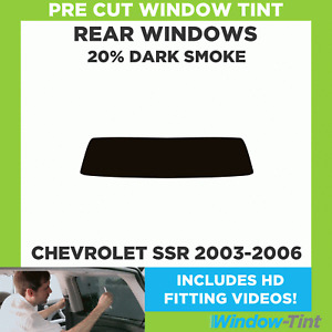 Para Chevrolet Ssr 2003-06 Precortado Ventana Tinte Kit 20% Oscuro Trasero Coche