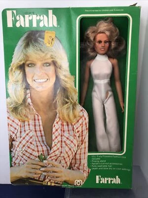 "Muñeca Farrah Fawcett Majors vintage MEGO 1977 12"" posable como está con caja #R" Foto 1 de 4