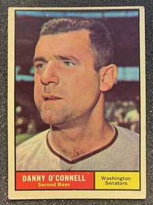 1961 Topps Baseball Danny O'Connell #318 Ex