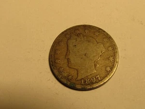 Liberty V Nickel 1897 en G buen estado - Imagen 1 de 2