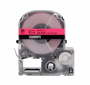 Cinta PX negra sobre roja Epson 206BRPX 1/4" KSun 206BR - Imagen 1 de 3