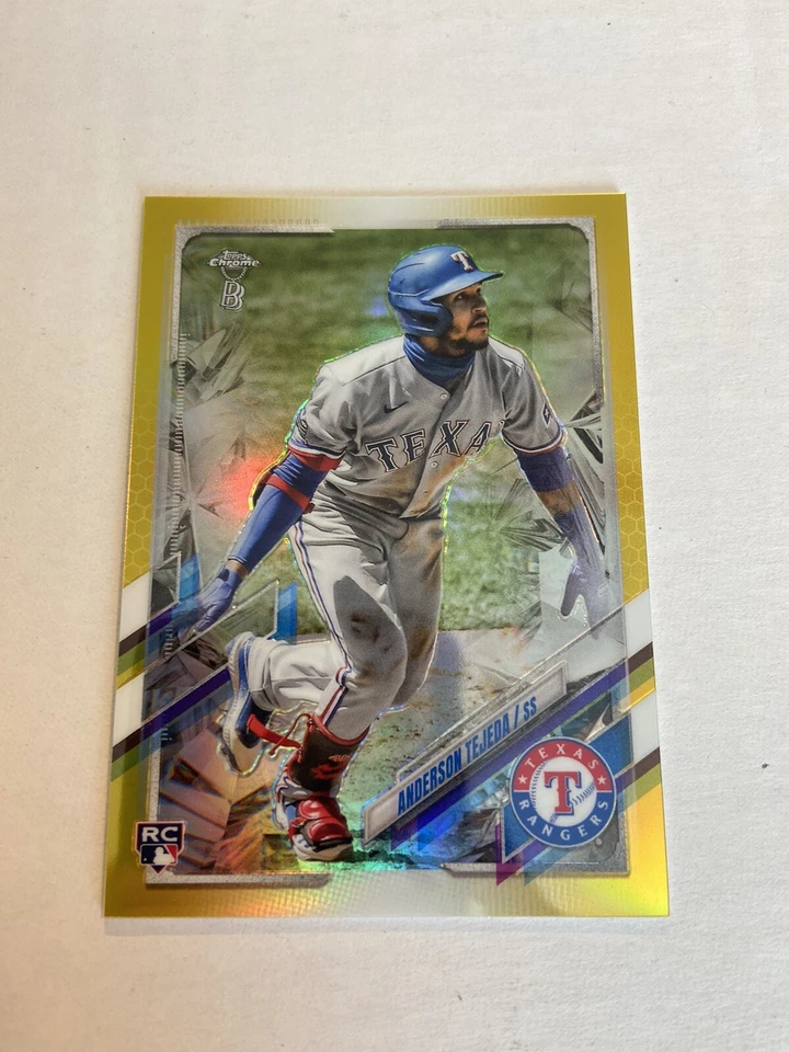 2021 TOPPS CHROME BEN BALLER ANDERSON TEJADA 48/50 GOLD REFRACTOR ROOKIE RANGERS - Image 1 of 2