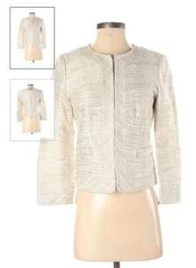 Size 2 NWT BANANA REPUBLIC Women's Cream White Ivory Work Blazer New RETAIL $160 - Picture 1 of 2