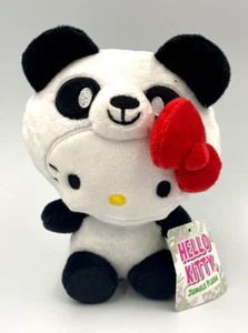 Hello Kitty Plush Toy Dressed as Panda Bear 6 inch tall NWT by Sanrio - Picture 1 of 3