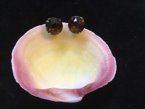 Schöne große Bernstein Kunststein Ohrclips  - Bild 1 von 4