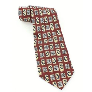Ferrell Reed for Nordstrom 60" x 3.75" Burgundy Gold Multi 100% Silk Tie - Picture 1 of 5