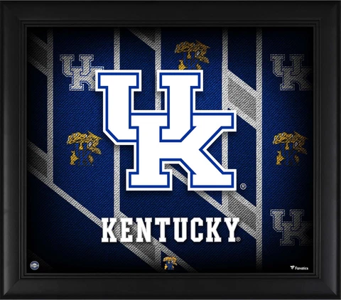 Kentucky Wildcats Framed 15" x 17" Team Threads Collage Cover