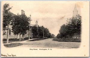 Postcard Huntingdon Quebec c1907 King Street - Picture 1 of 2