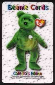 Gorro 5m Edición Coleccionista. Tarjeta telefónica verde Erin el oso irlandés trébol en el pecho - Imagen 1 de 1