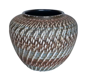 Vtg MCM Sgraffito Hohr Pot/Vase Ges Gesch Dumler & Breiden Pottery Germany 4" - Picture 1 of 7