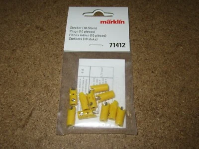 699G Märklin 71412 10 Fiches Mâles Jaune Ho 1:87 Neuf Sachet Jamais Ouvert - Photo 1/3