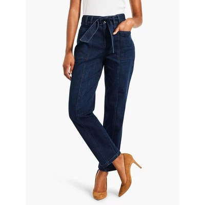 NIC+ZOE's high-rise jeans straight-leg removable tie belt Stretchy  Sz 33/Large - Image 1 of 4