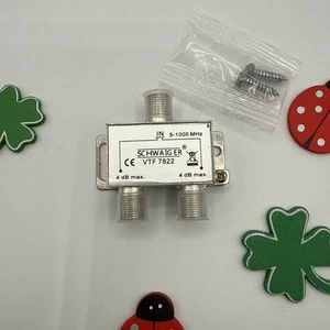 Distribuidor de antenas SCHWAIGER 2 compartimentos VTF 7822 2 compartimentos antena divisor conector F - Imagen 1 de 2