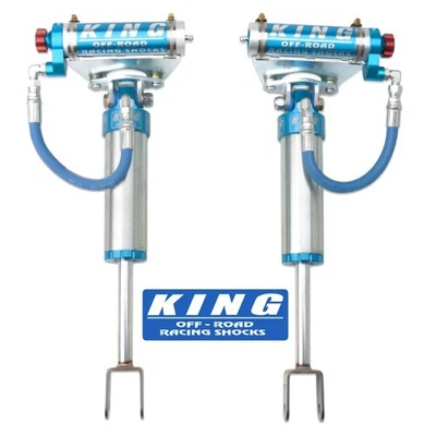 2 King 2.5 Front Reservoir Shocks w/ Adj - 0-1" Lift 2011-2025 GM 2500HD 3500HD Foto 1 de 4