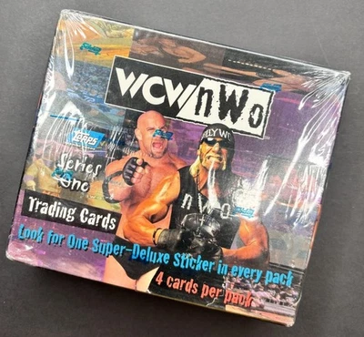 Tarjetas coleccionables Topps WCW 1998 caja de cera sellada serie uno Foto 1 de 4