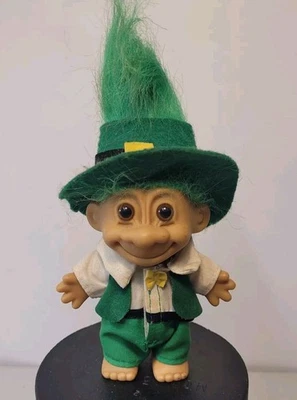 Muñeca Troll RUSS De Colección Años 70-80 6" Pelo Verde Duende Día de San Patricio Foto 1 de 4