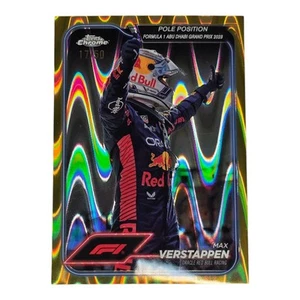 MAX VERSTAPPEN 2024 Topps Chrome F1 Pole Position #154 GOLD RayWave 17/50 - Picture 1 of 16