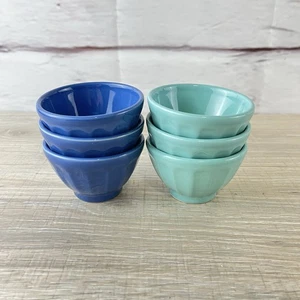 Anthropologie Amelie Assorted Latte Mini Nut Bowls Set of 6 Blue - Picture 1 of 8