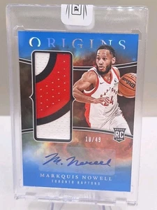 2023-24 PANINI MARKQUIS NOWELL/99 PARCHE DE NOVATO AUTOMÁTICO SP TARJETA RPA NBA RAPTORS - Imagen 1 de 4