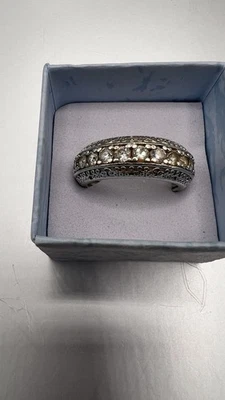 Anillo de plata de ley 925 con circonita cúbica-tamaño 9,5-marca del fabricante Foto 1 de 3