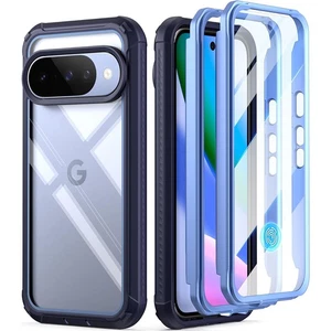 For Google Pixel 10 / 10 Pro 5G Case Poetic Built-in Screen Rugged Cover Blue - Picture 1 of 7