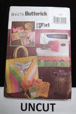 BUTTERICK UNCUT Pattern B4476 Sewing Accessories Pin Cushion Organizer Tote Case - Image 1 of 4
