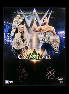 Cody Rhodes Liv Morgan Autogramm 16x20 Exclusive 2024 Crown Jewel /99 Foto Auto - Bild 1 von 7