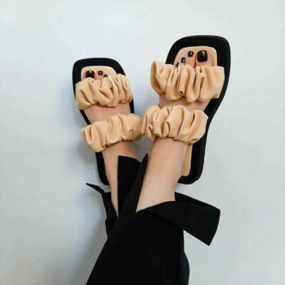 SANDALIAS PLANAS MANGO RAYAS ACANALADAS MULAS ZAPATILLAS 67027890 RUFI UK3 / 36 Foto 1 de 4