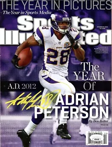 Adrian Peterson autographed signed Magazine NFL Minnesota Vikings JSA COA - Picture 1 of 1