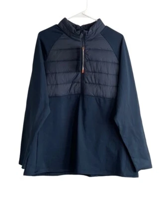 32 Degrees Heat Women Long Sleeve 1/4 Zip Pullover 2XL Navy Puffed Mock Neck New - Image 1 of 4