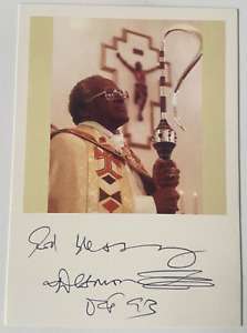 Desmond Tutu-South African Anglican Bishop- 4&1/2"x6" Signed Color Photo