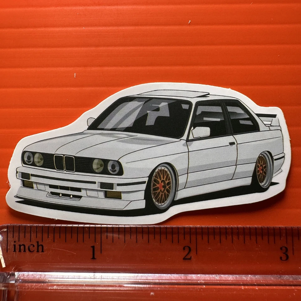 BMW E30 Adhesivo Calcomanía Coche de Carreras Monopatín Laptop Frasco JDM Foto 1 de 1