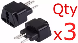 3PK Switzerland Travel Adapter Plug Type J Swiss Electrical Outlet 3 Prong - Picture 1 of 3