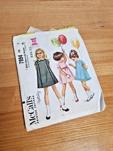 McCalls Sewing Pattern 7994 Childs Dress, Six Versions Size 3 Bee 1960's Vintage - Picture 1 of 4