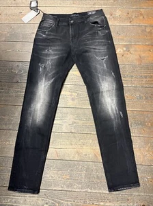 Jeans Uomo Gianni Lupo Nero Elasticizzato Con Rotture Mod Bruce Tg 36 (50) - Picture 1 of 7