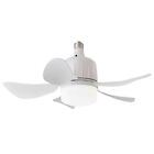 LED Mini Ceiling Fan E27 Base Remote Control Light Bulb Fan with Socket 3 Speeds