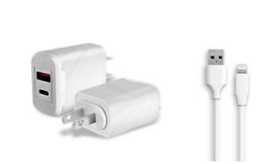 18W Wall Home AC Charger+6ft USB Cord for Apple iPad Air 1, Air 2, iPad Mini 4